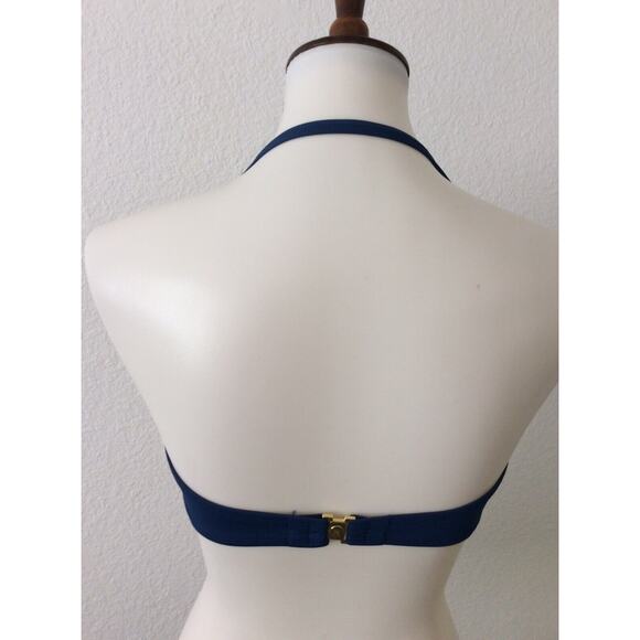 Bleu Rod Beattie Swim Bikini Top Halter Eyelet Embroidered Swimwear - Picture 6 of 8